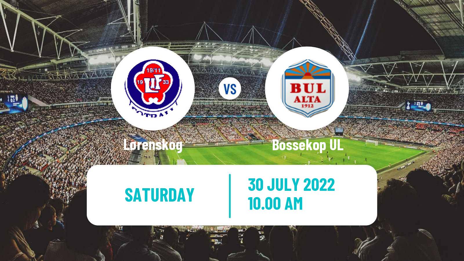 Soccer Norwegian Division 3 - Group 6 Lørenskog - Bossekop