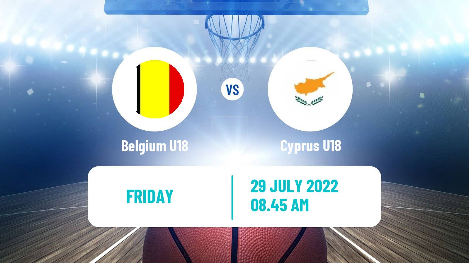 Basketball EuroBasket U18 B Belgium U18 - Cyprus U18