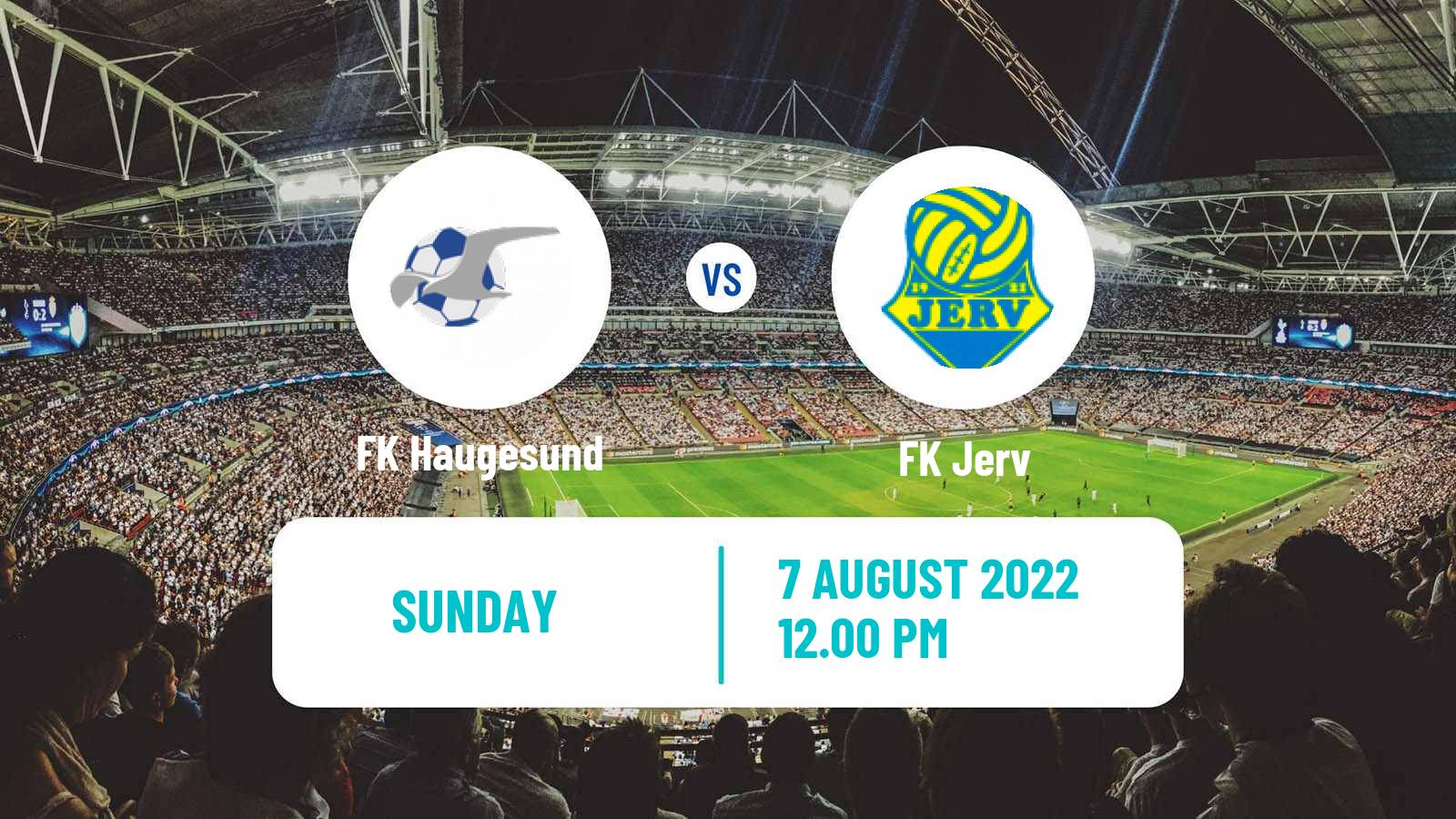 Soccer Norwegian Eliteserien Haugesund - Jerv