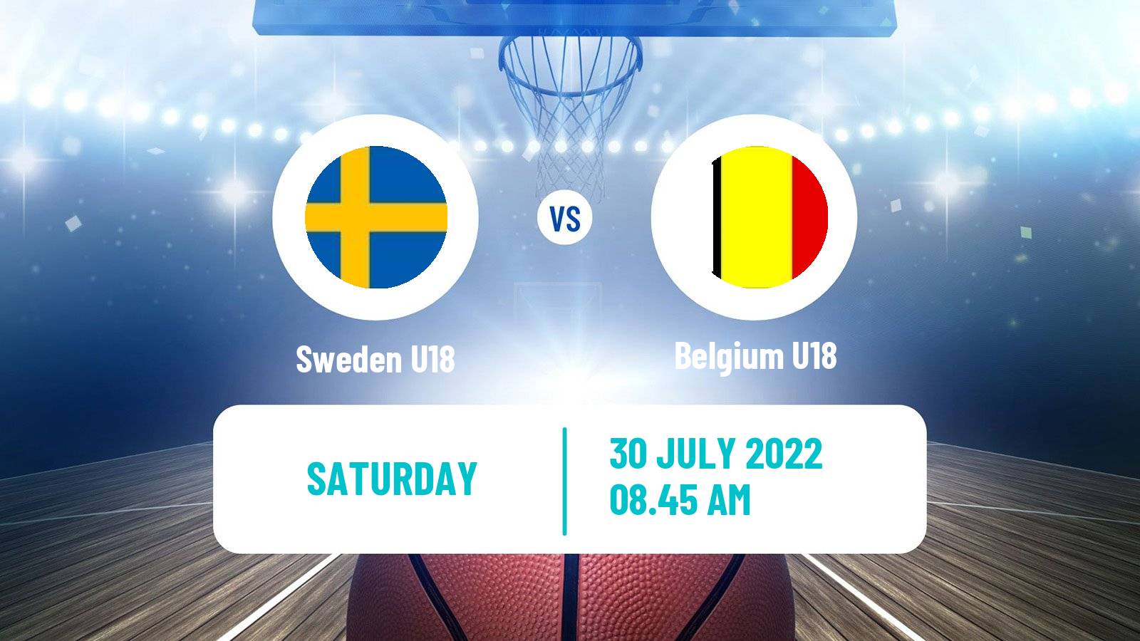 Basketball EuroBasket U18 B Sweden U18 - Belgium U18