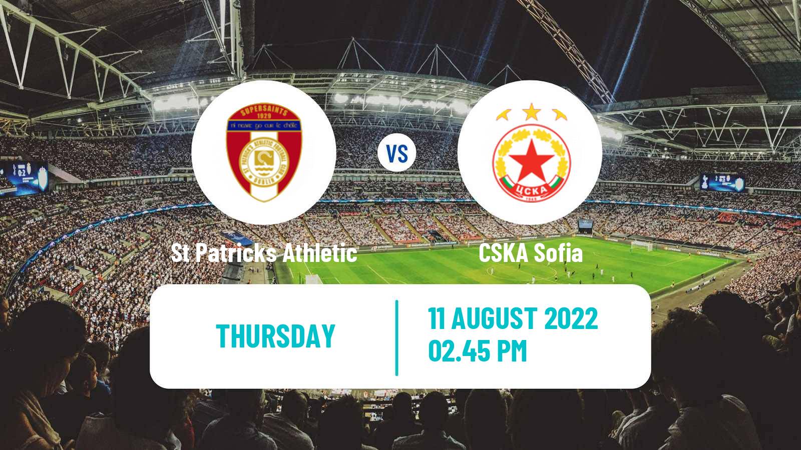 Soccer UEFA Europa Conference League St Patricks Athletic - CSKA Sofia