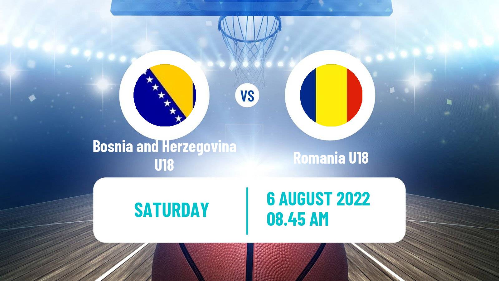 Basketball EuroBasket U18 B Bosnia and Herzegovina U18 - Romania U18