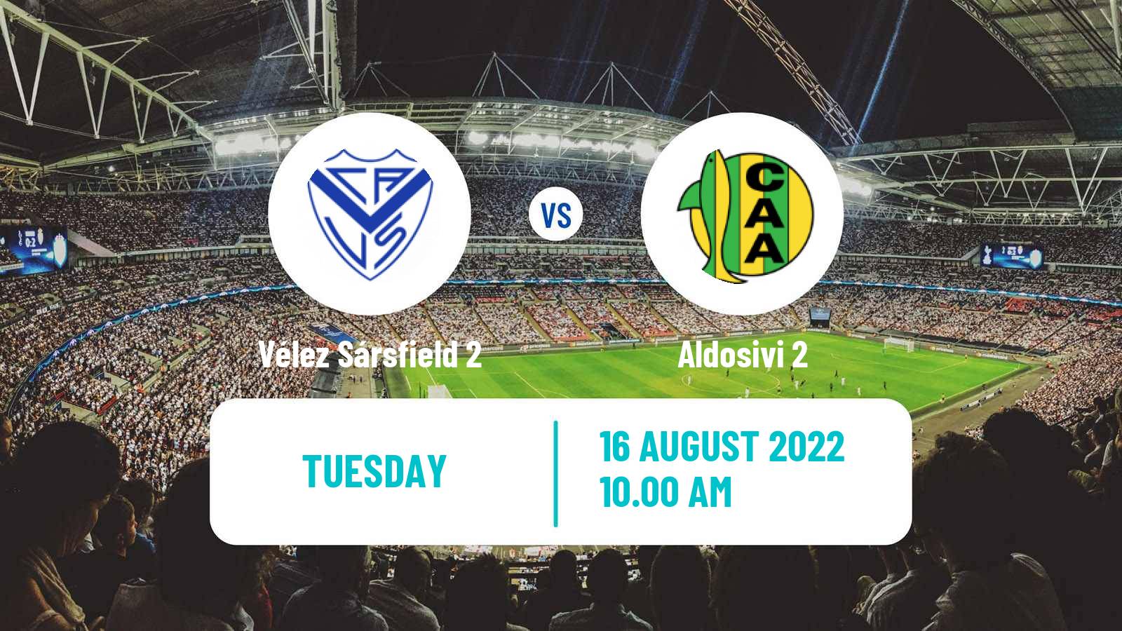 Soccer Argentinian Reserve League Vélez Sársfield 2 - Aldosivi 2