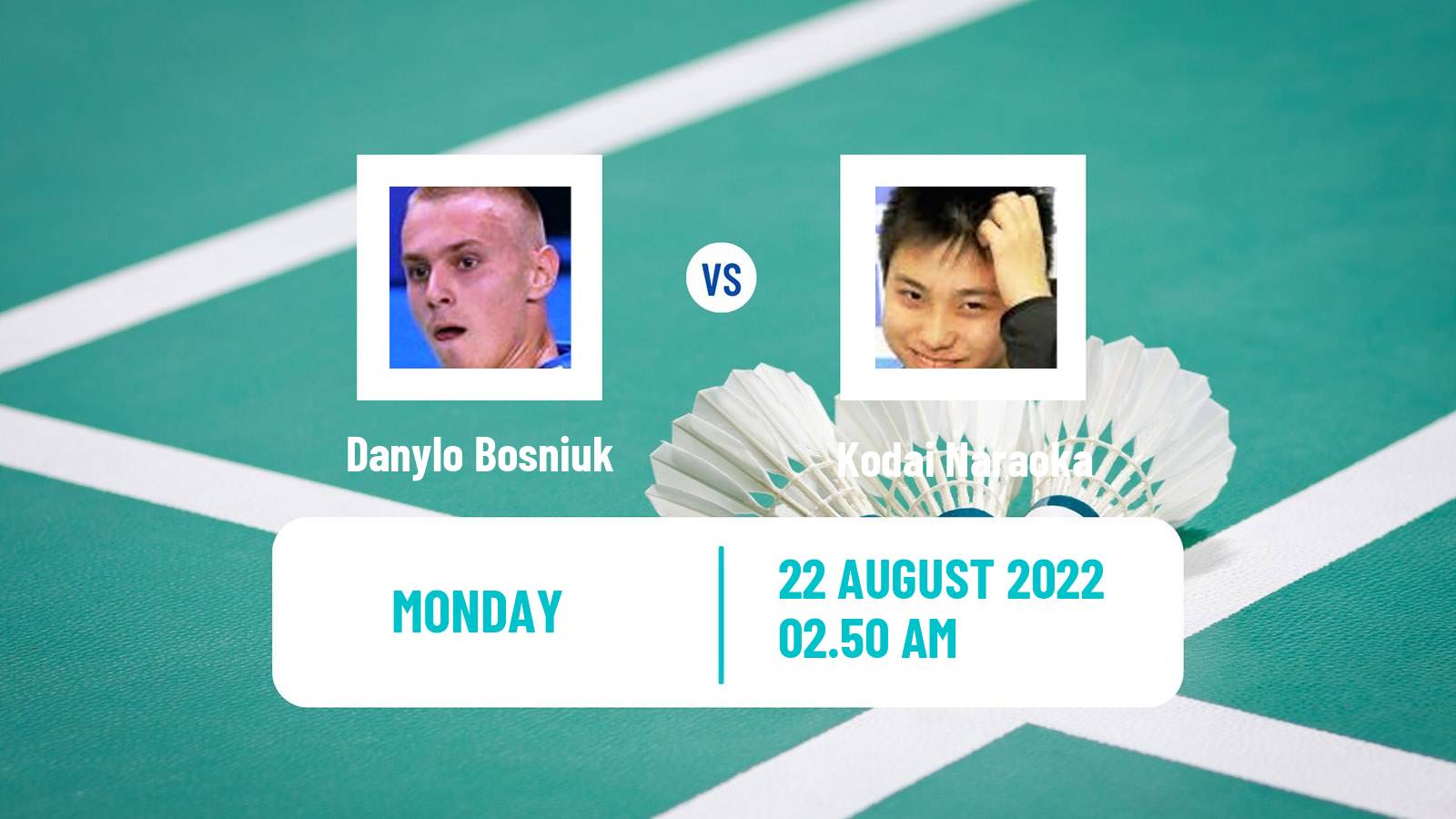 Badminton Badminton Danylo Bosniuk - Kodai Naraoka