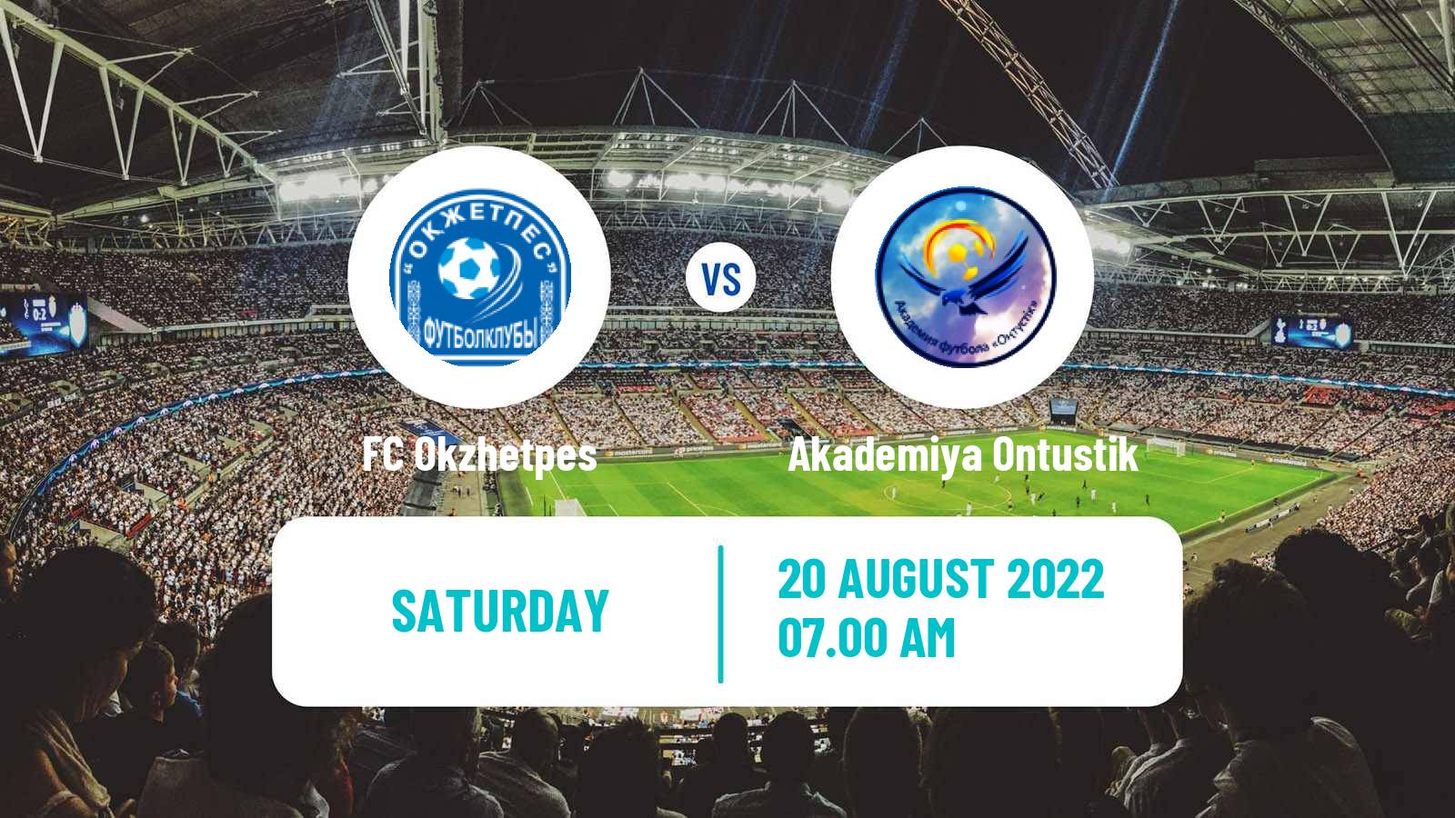 Soccer Kazakh First Division Okzhetpes - Akademiya Ontustik