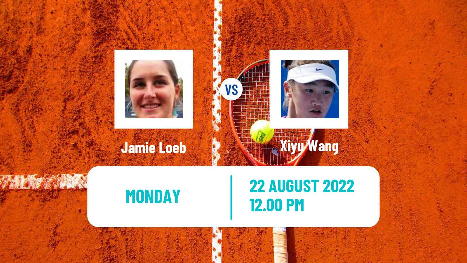 Tennis WTA Granby Jamie Loeb - Xiyu Wang