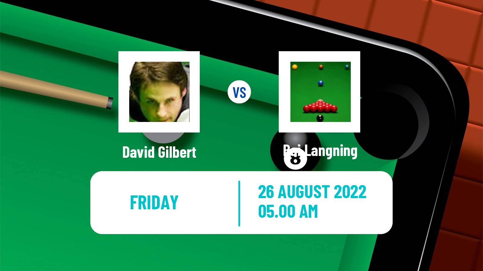 Snooker Snooker David Gilbert - Bai Langning