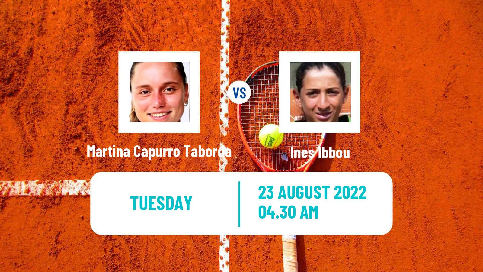 Tennis ITF Tournaments Martina Capurro Taborda - Ines Ibbou