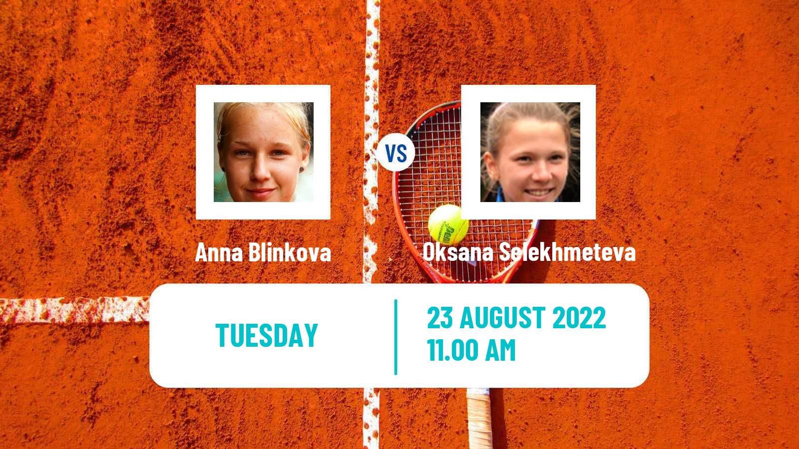 Tennis WTA US Open Anna Blinkova - Oksana Selekhmeteva