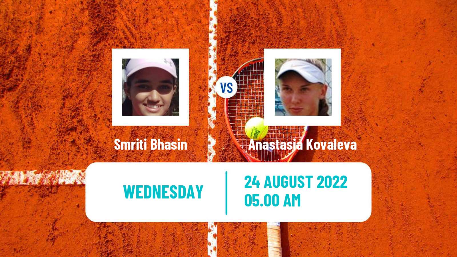 Tennis ITF Tournaments Smriti Bhasin - Anastasia Kovaleva