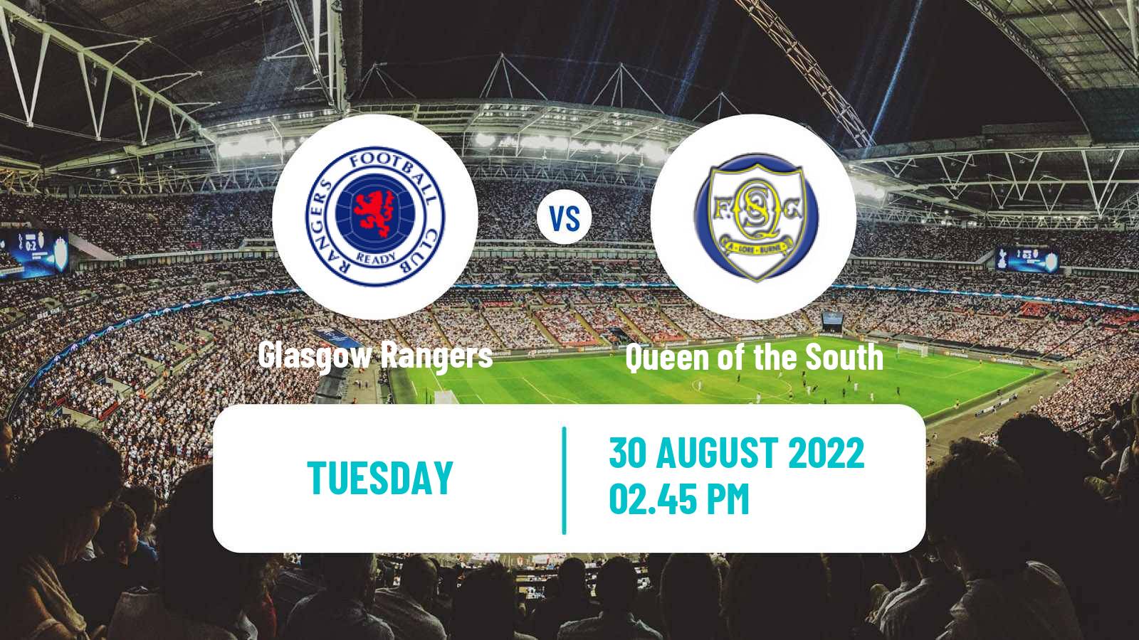 Soccer Scottish League Cup Glasgow Rangers - Queen of the South
