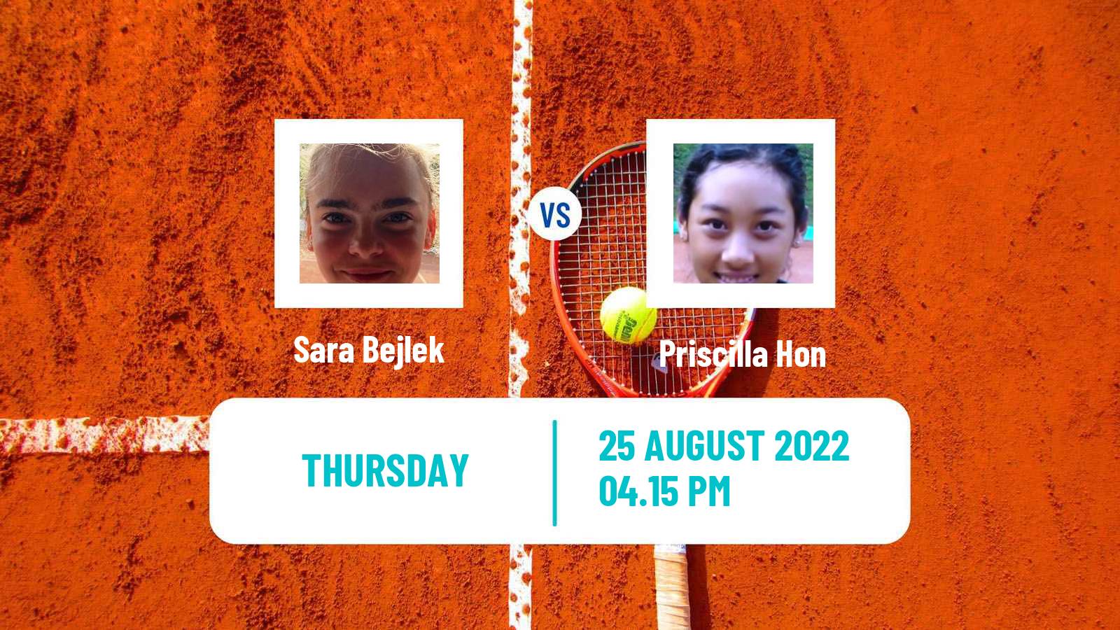 Tennis WTA US Open Sara Bejlek - Priscilla Hon