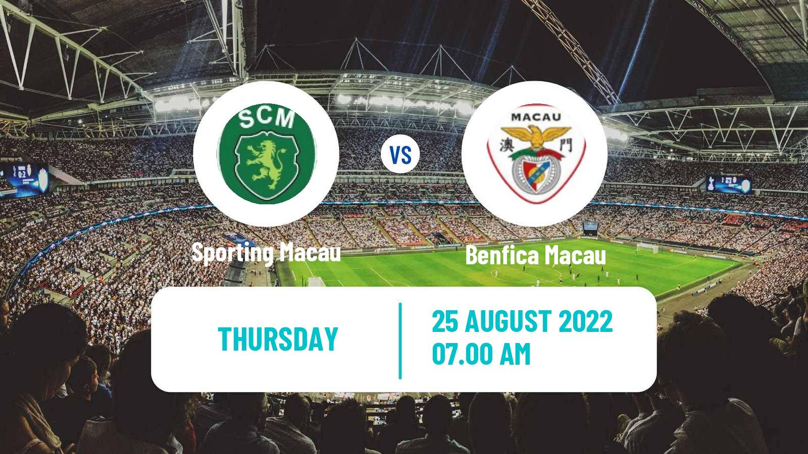 Soccer Macao Elite League Sporting Macau - Benfica Macau