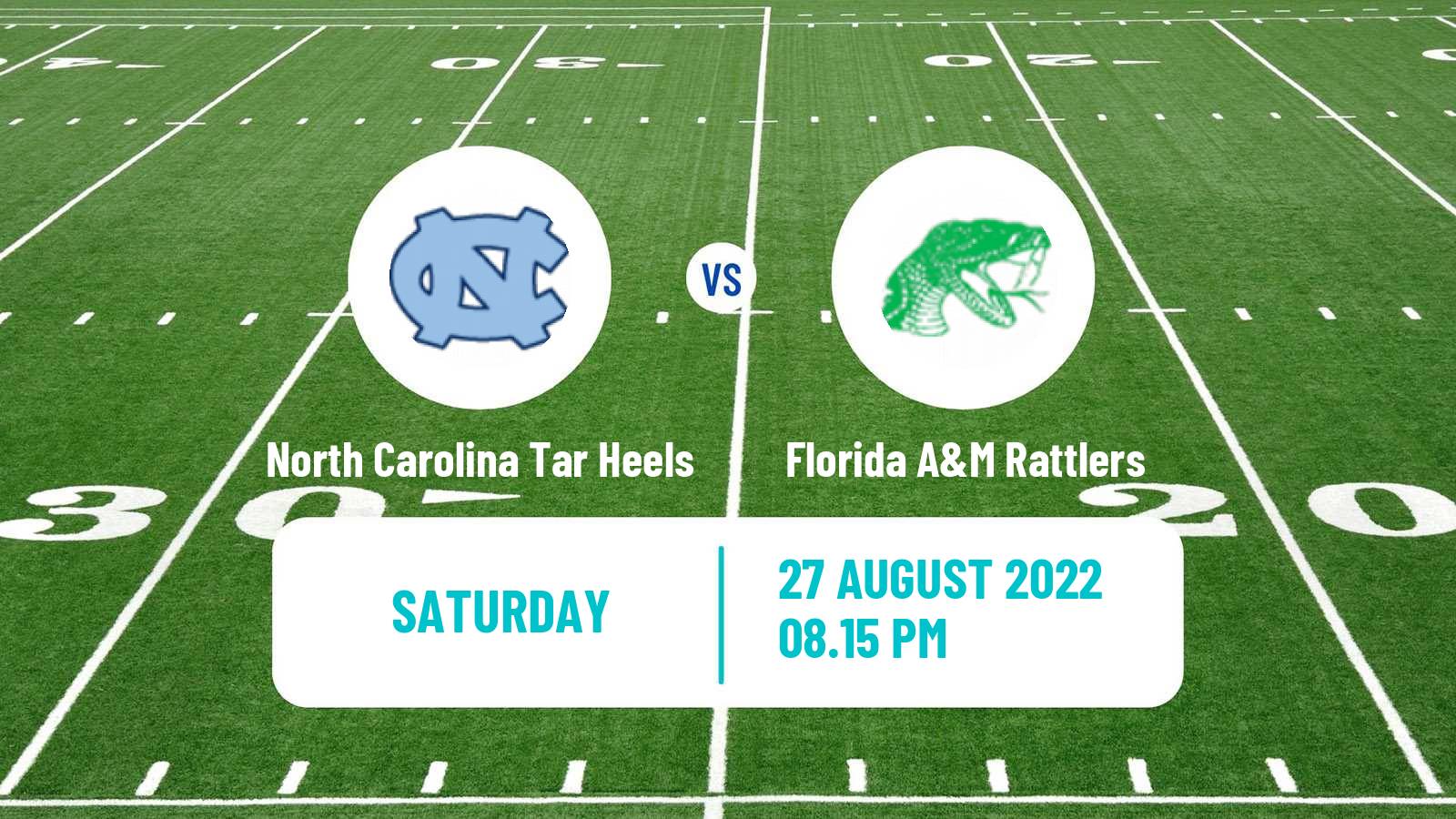 American football NCAA College Football North Carolina Tar Heels - Florida A&M Rattlers