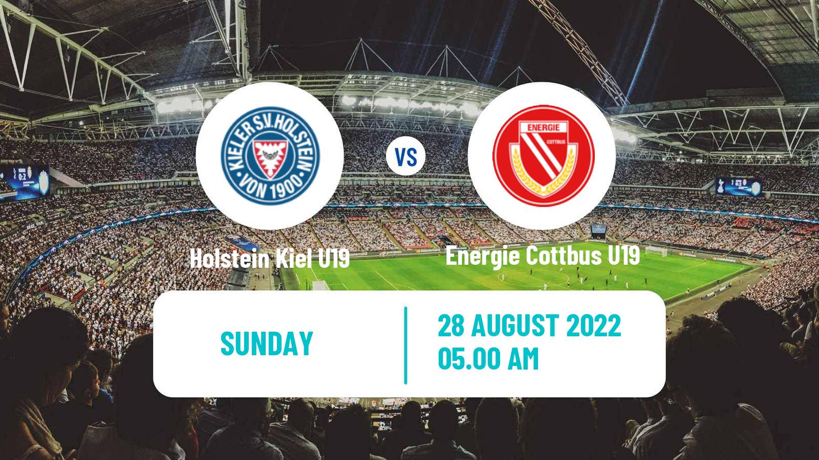 Soccer German Junioren Bundesliga North Holstein Kiel U19 - Energie Cottbus U19