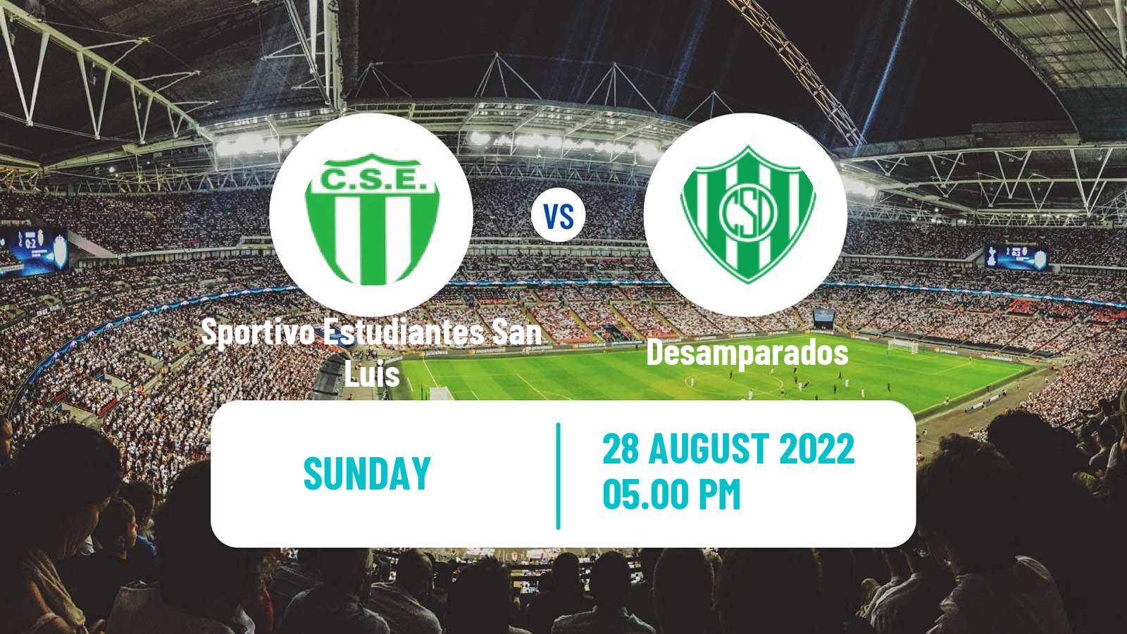 Soccer Argentinian Torneo Federal Sportivo Estudiantes San Luis - Desamparados