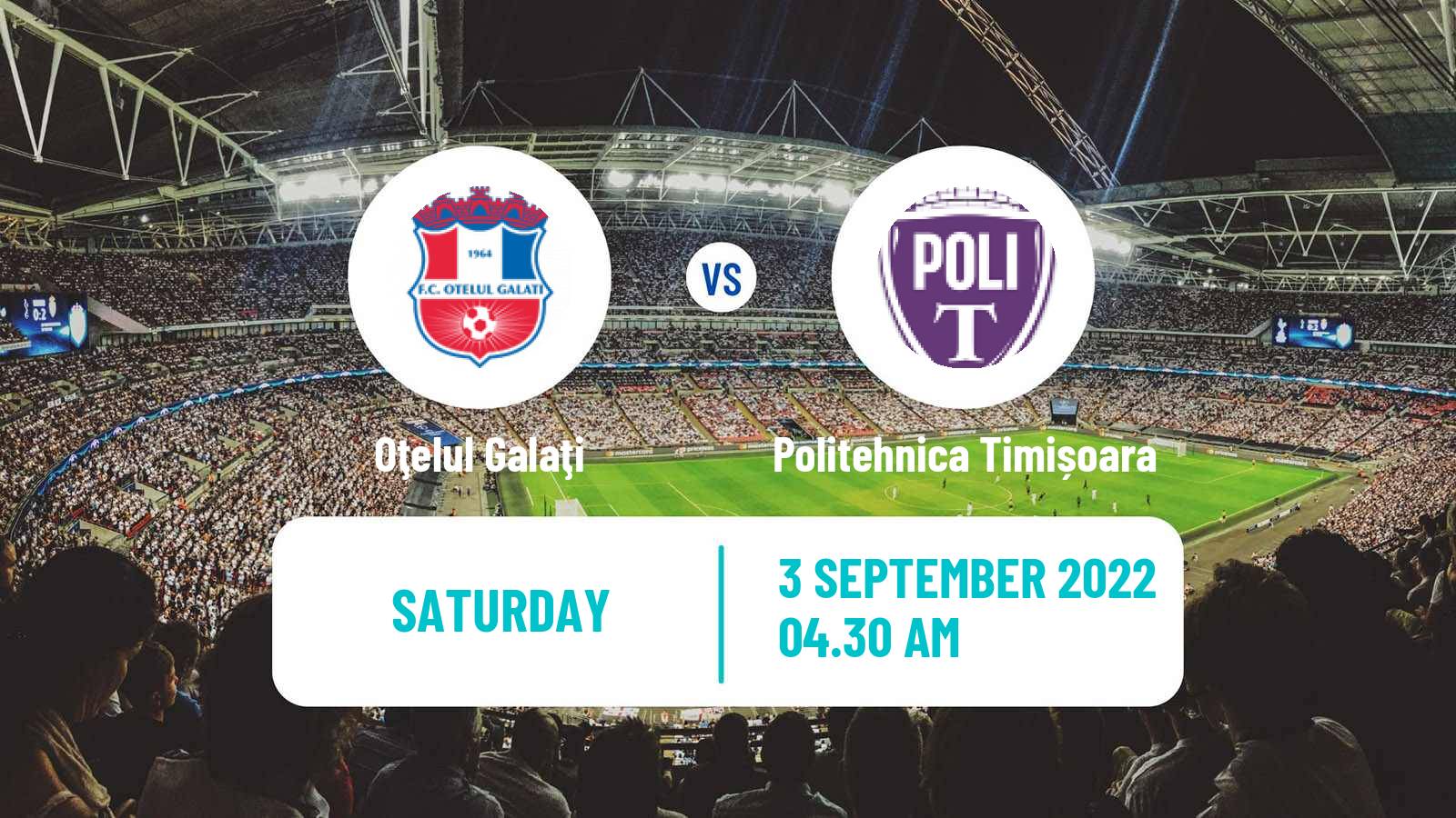 Soccer Romanian Division 2 Oţelul Galaţi - Politehnica Timișoara