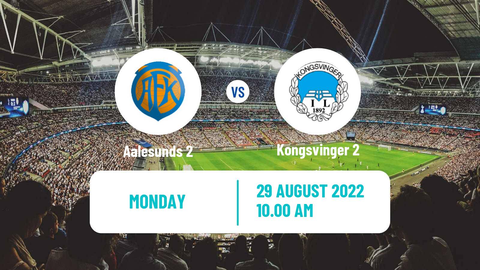 Football Norwegian Division 3 - Group 2 Aalesunds 2 - Kongsvinger 2