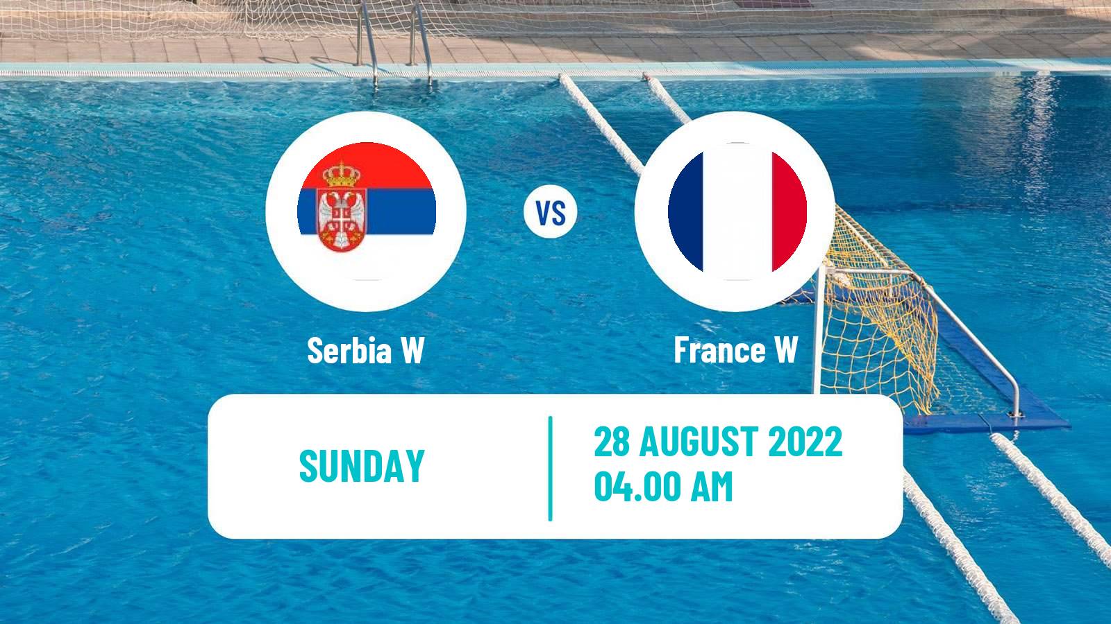 Water polo European Championship Water Polo Women Serbia W - France W