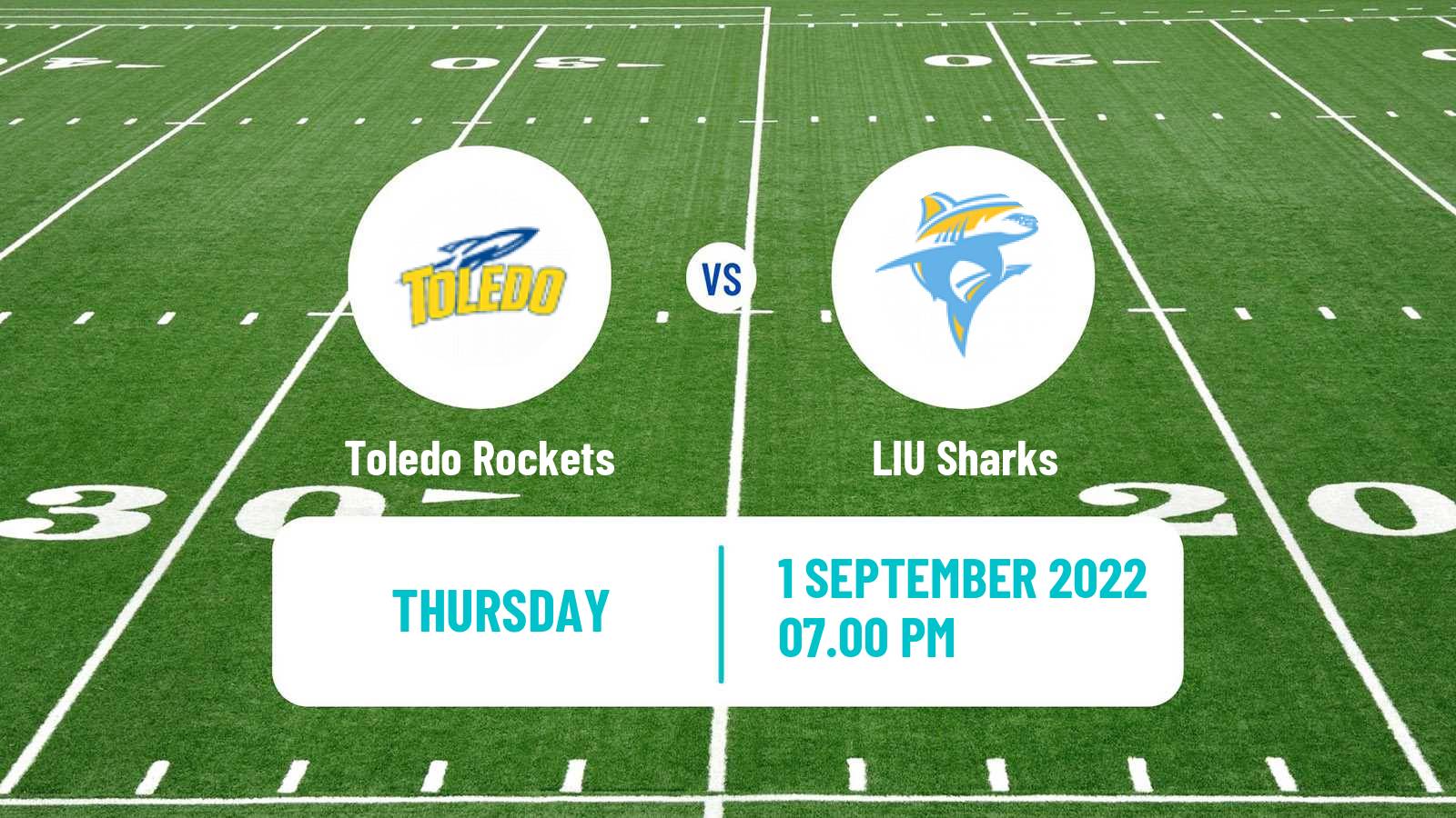 American football NCAA College Football Toledo Rockets - LIU Sharks
