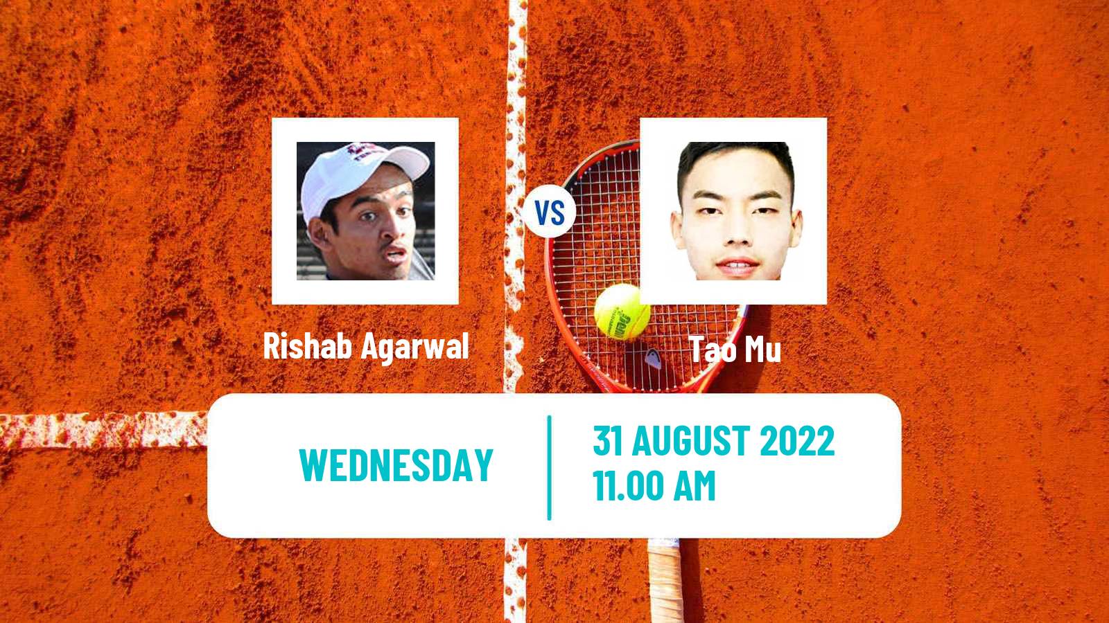 Tennis ITF Tournaments Rishab Agarwal - Tao Mu