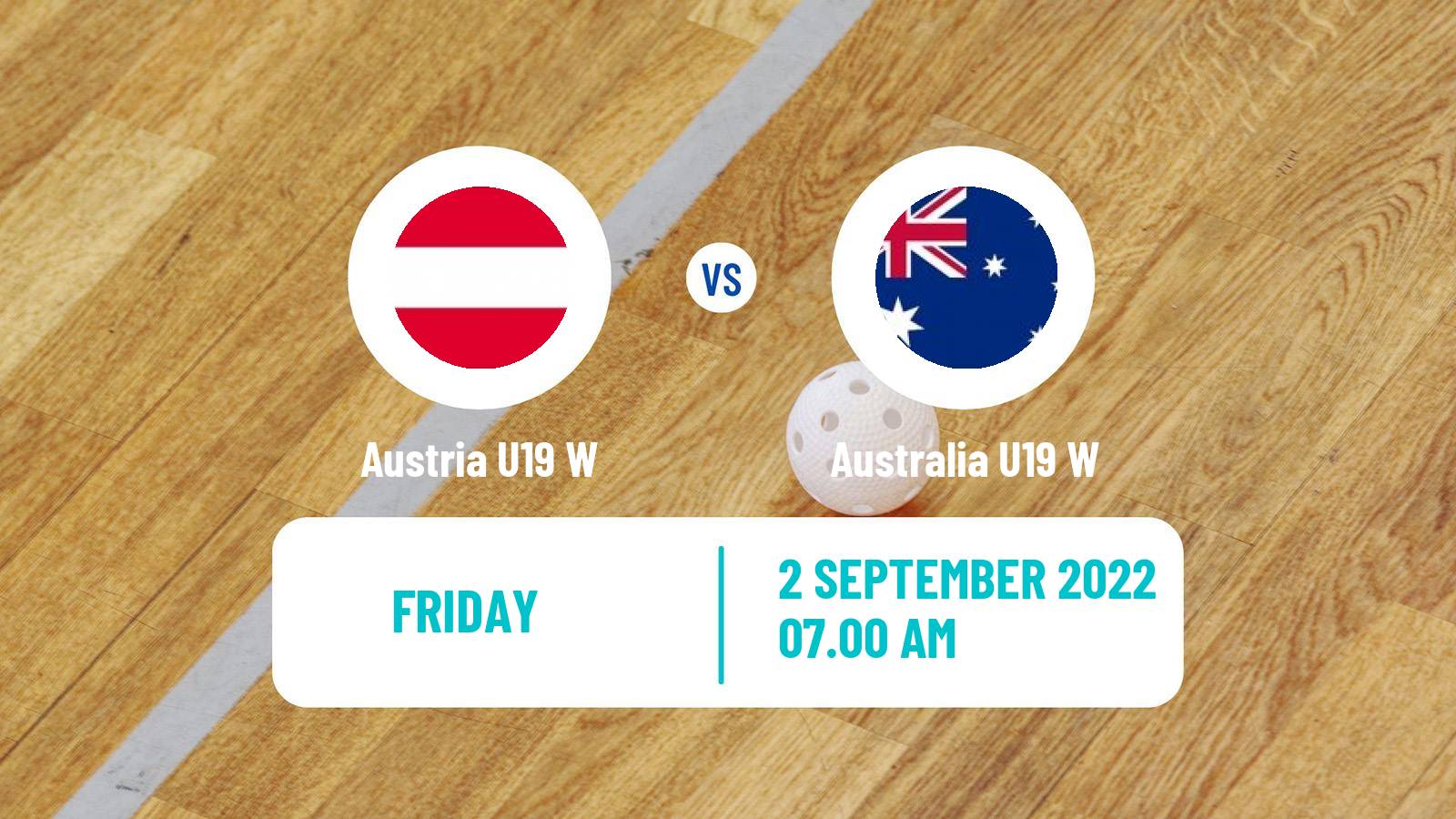 Floorball World Championship Floorball U19 Women Austria U19 W - Australia U19 W