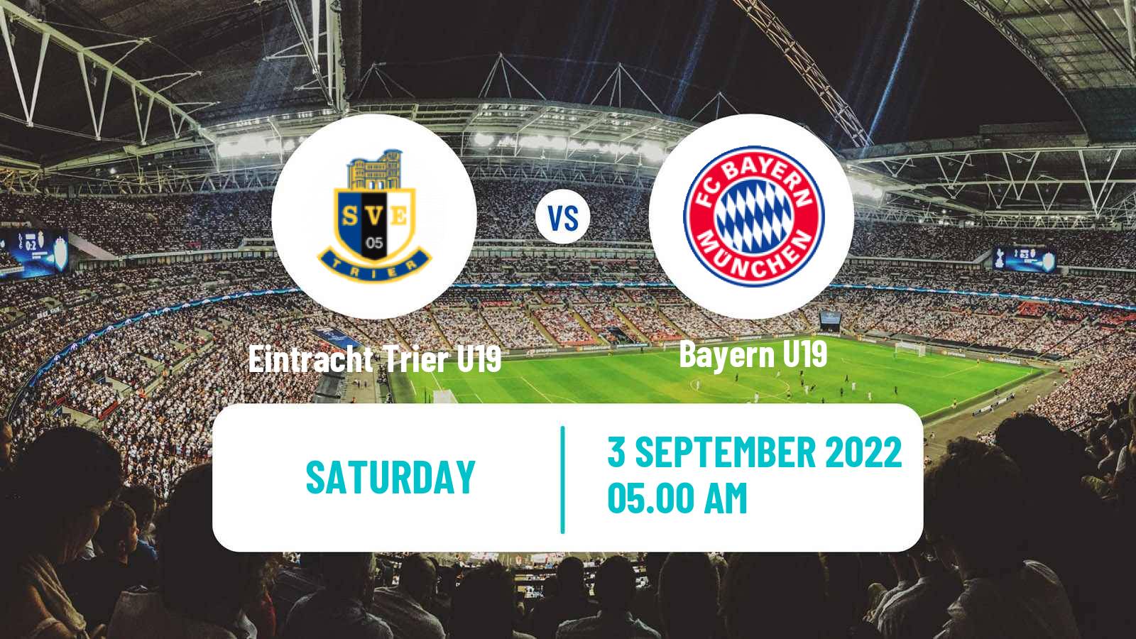 Soccer German Junioren Bundesliga South Eintracht Trier U19 - Bayern U19