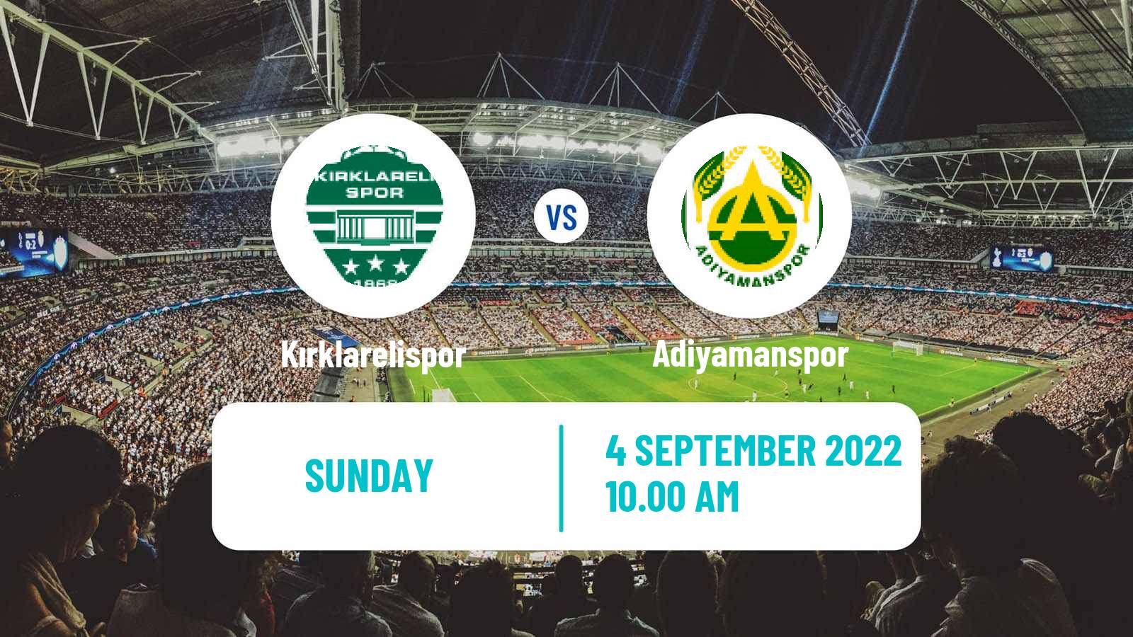 Soccer Turkish Second League Red Group Kırklarelispor - Adiyamanspor