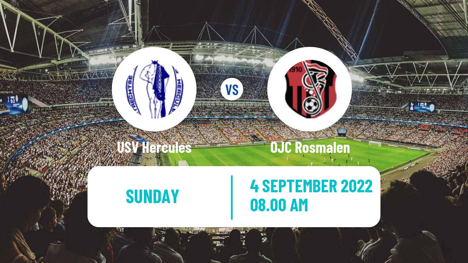 Soccer Dutch Derde Divisie USV Hercules - OJC Rosmalen
