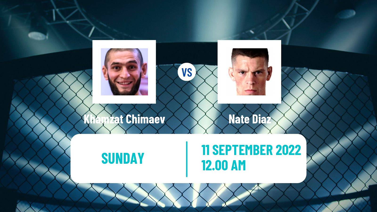MMA MMA Khamzat Chimaev - Nate Diaz