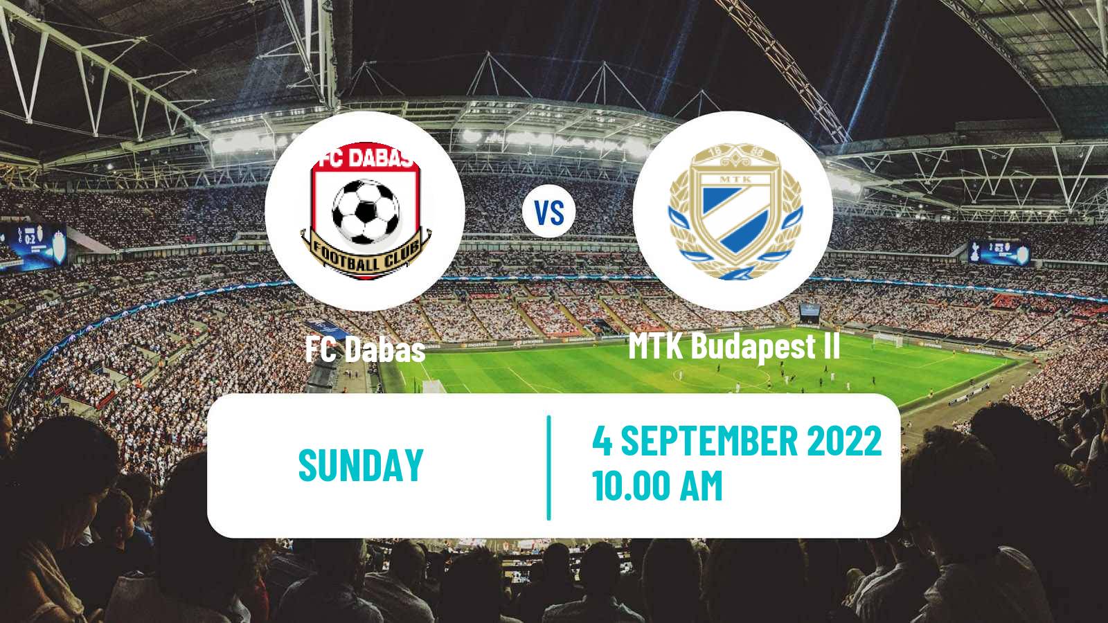Football Hungarian NB III Centre Dabas - MTK Budapest II