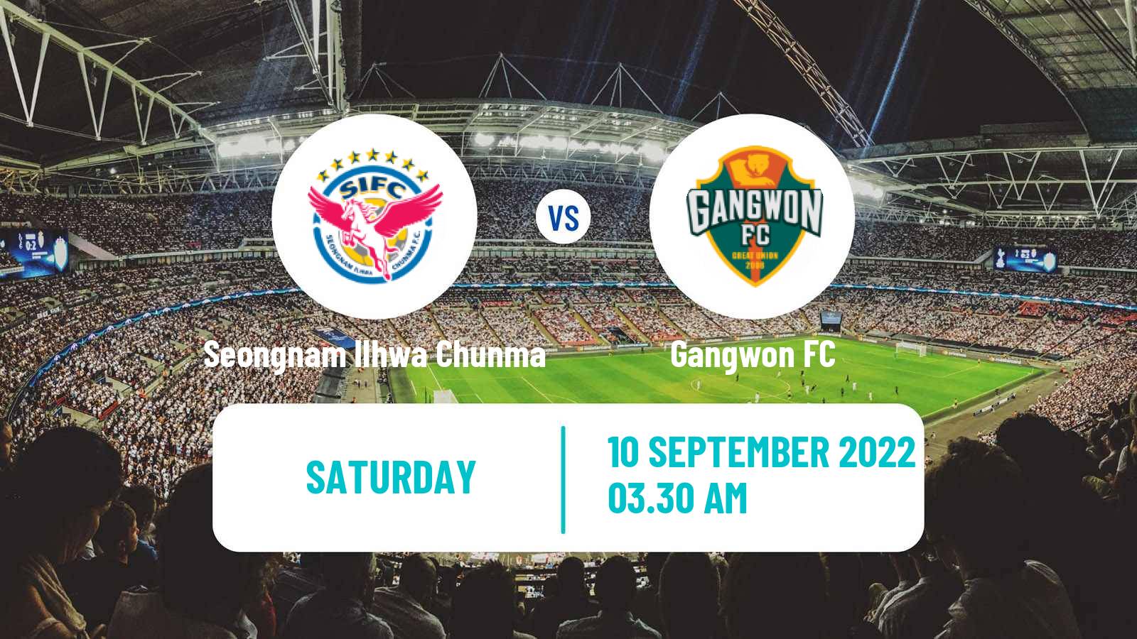 Soccer South Korean K-League 1 Seongnam Ilhwa Chunma - Gangwon