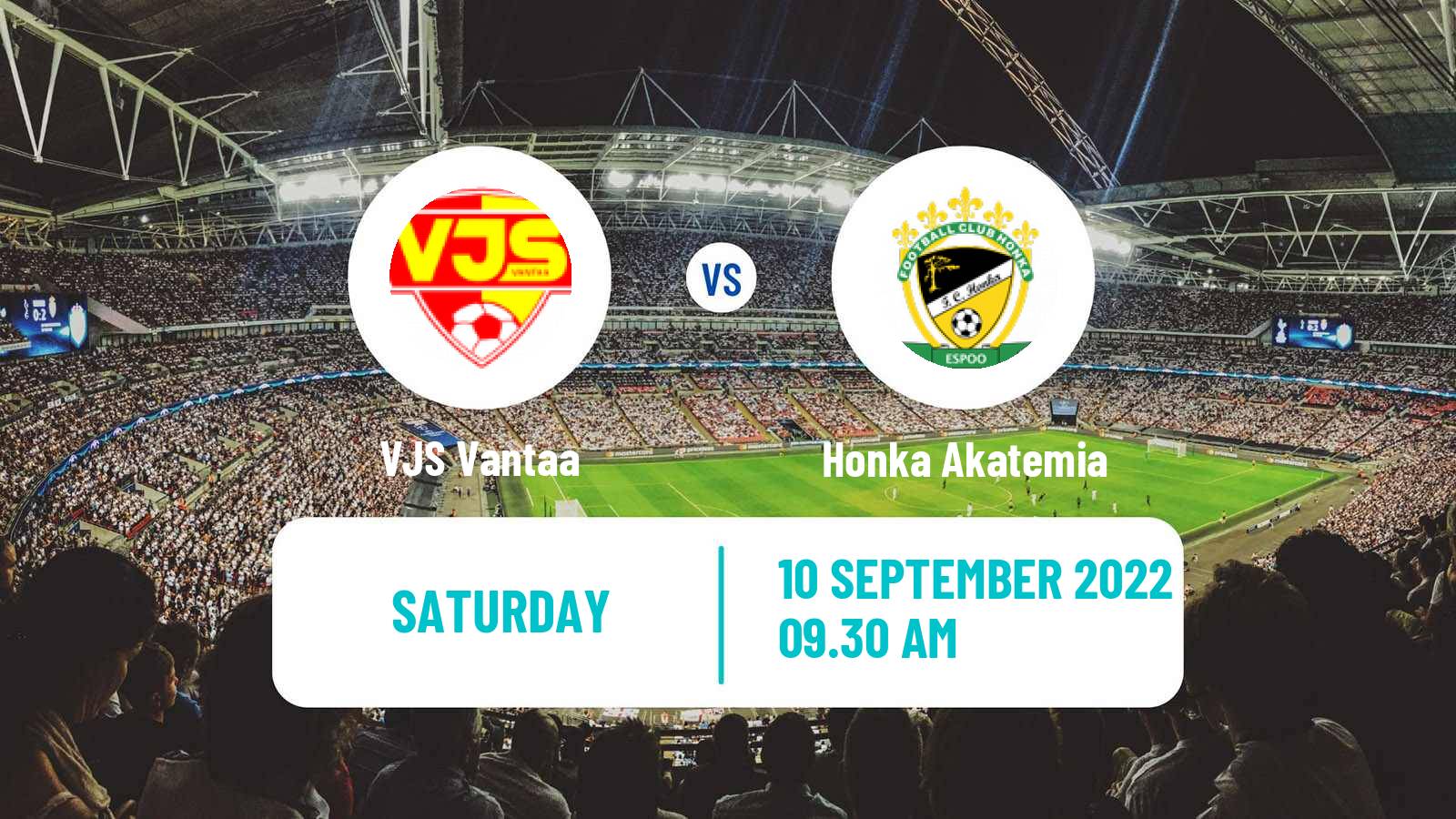Soccer Finnish Kakkonen Group B VJS Vantaa - Honka Akatemia