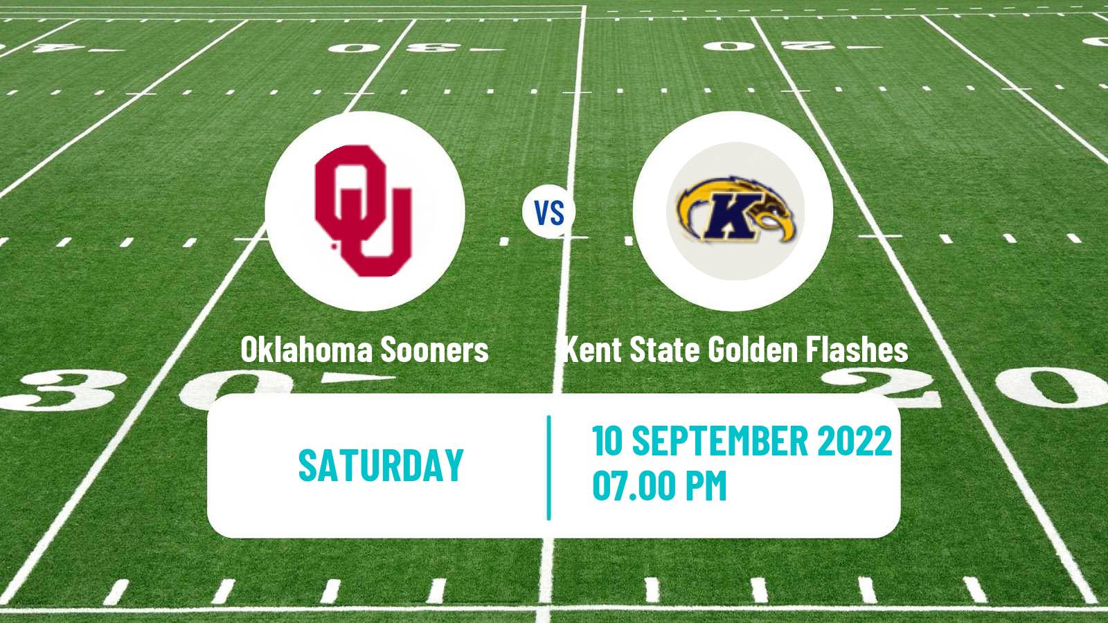 American football NCAA College Football Oklahoma Sooners - Kent State Golden Flashes
