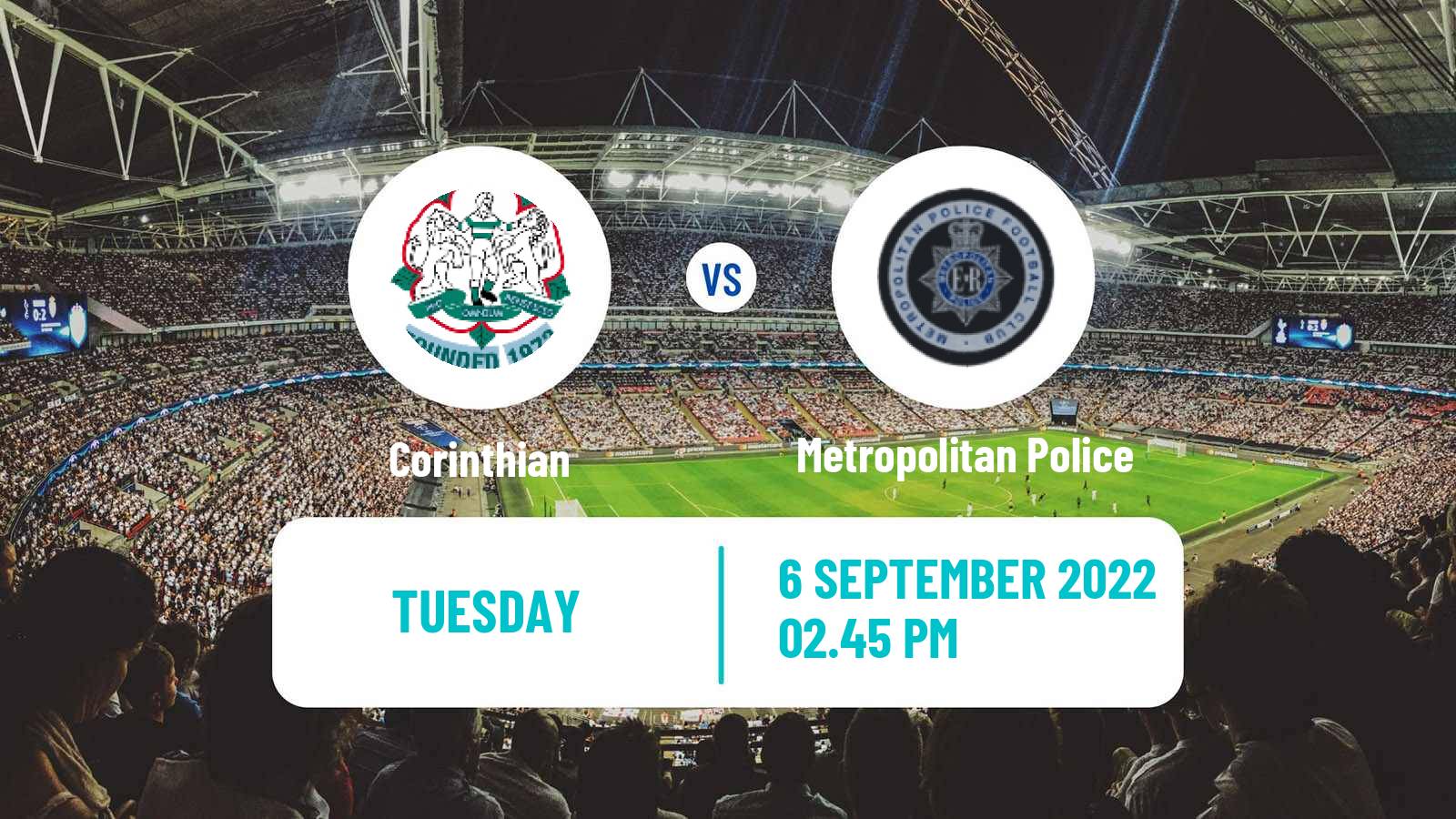 Soccer English FA Cup Corinthian - Metropolitan Police