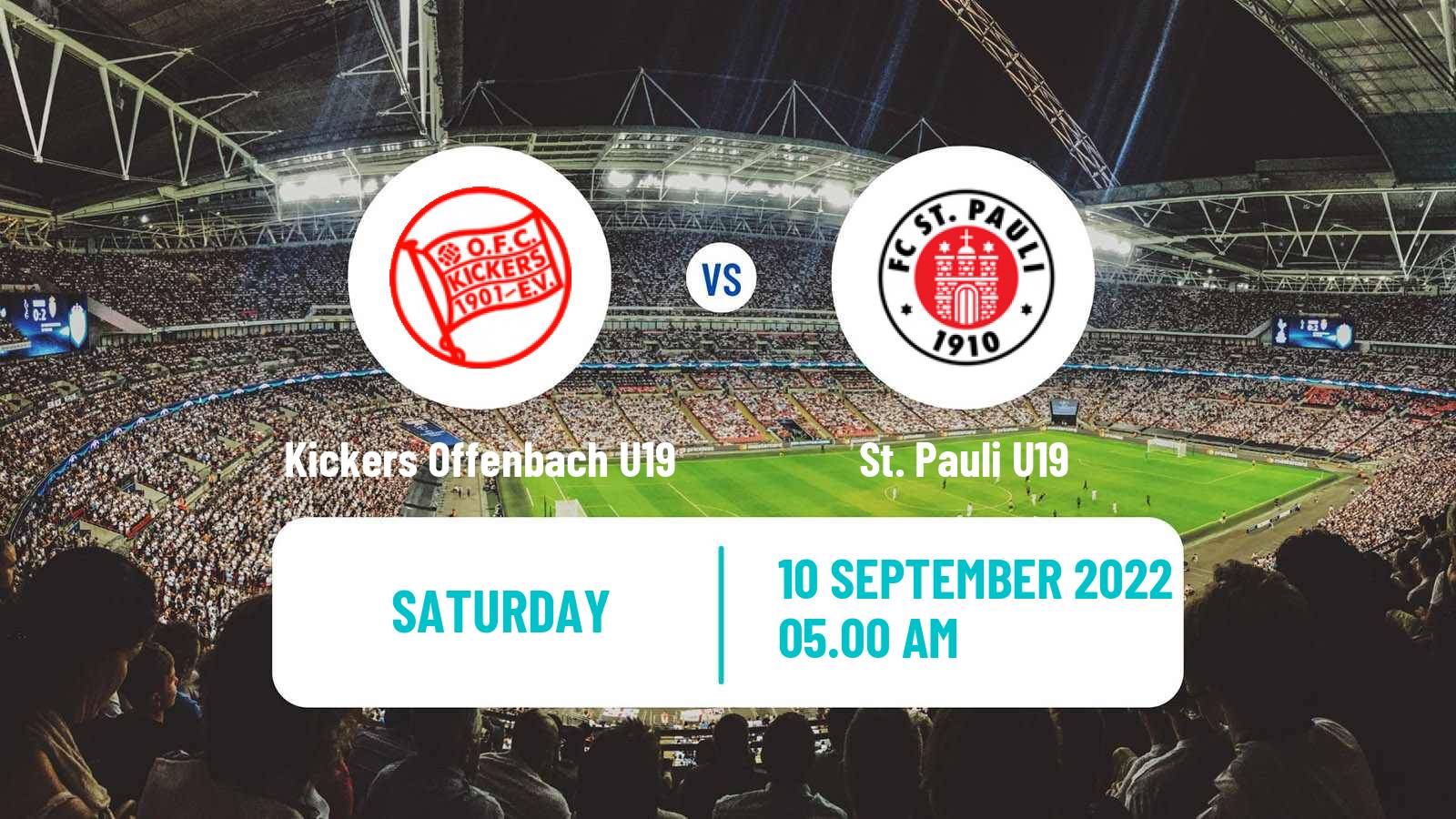 Soccer German DFB Junioren Pokal Kickers Offenbach U19 - St. Pauli U19