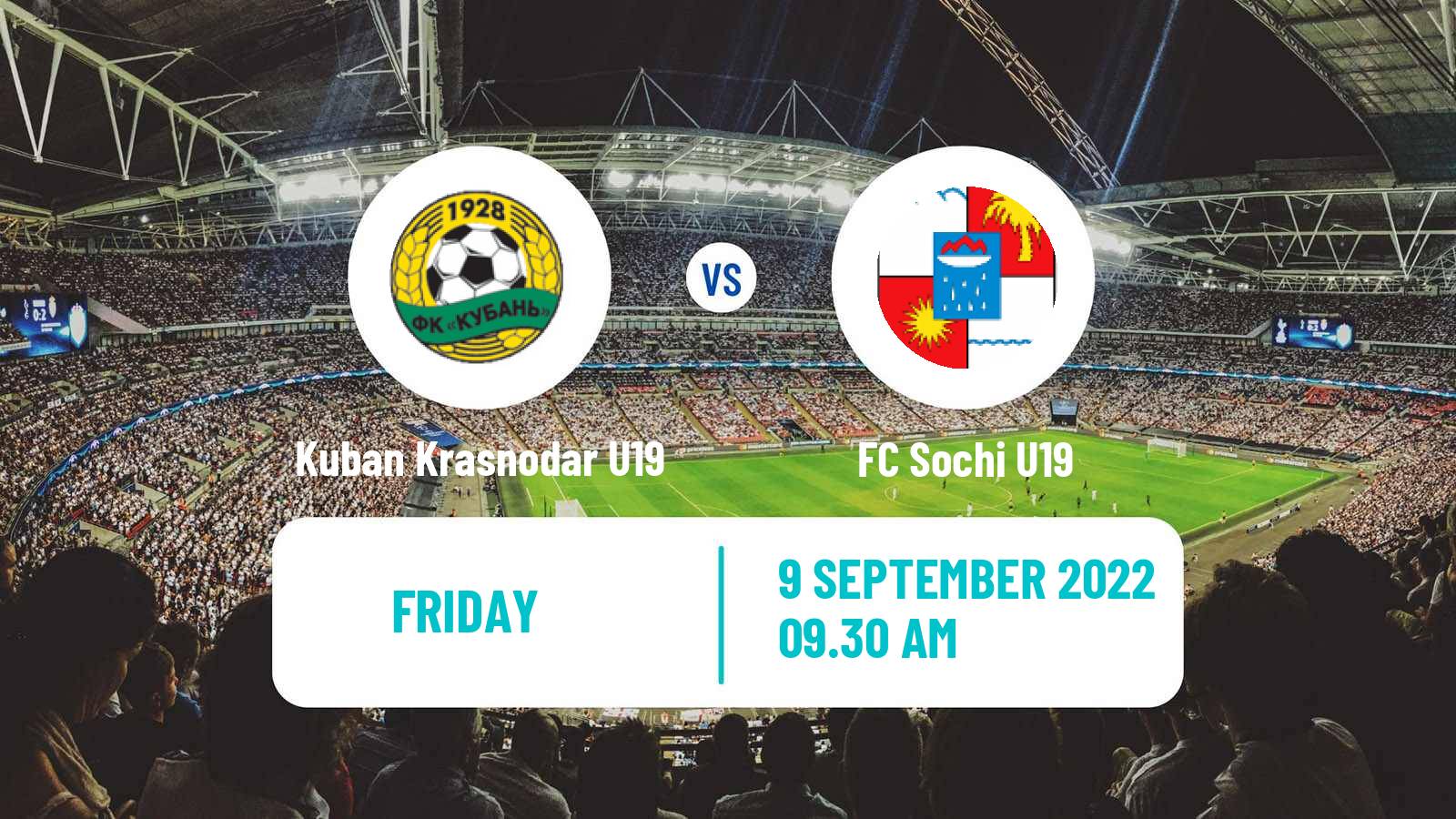 Football Russian Youth League Kuban Krasnodar U19 - Sochi U19
