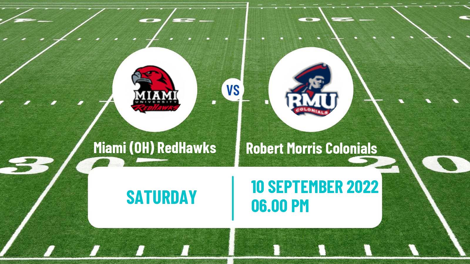 American football NCAA College Football Miami OH RedHawks - Robert Morris Colonials