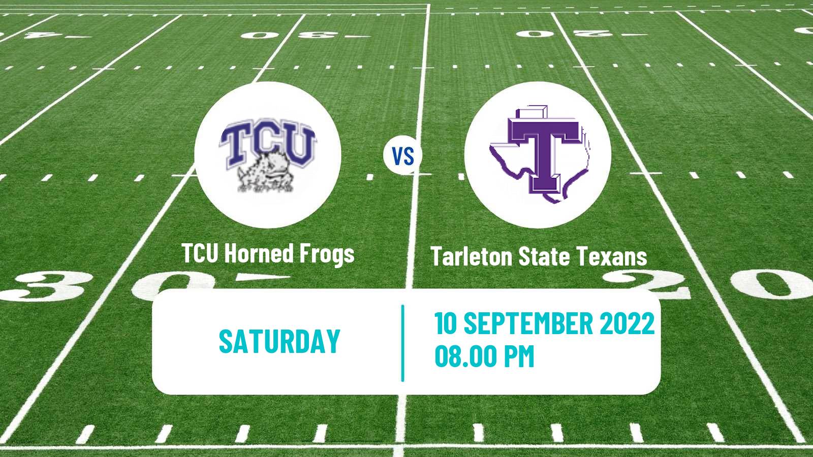American football NCAA College Football TCU Horned Frogs - Tarleton State Texans