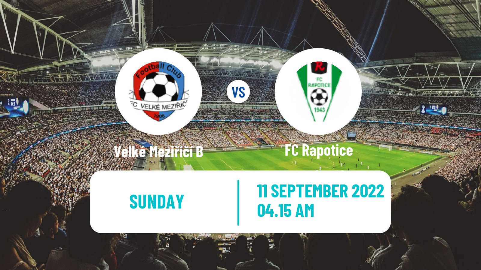Soccer Czech Vysocina KP Velké Meziříčí B - Rapotice