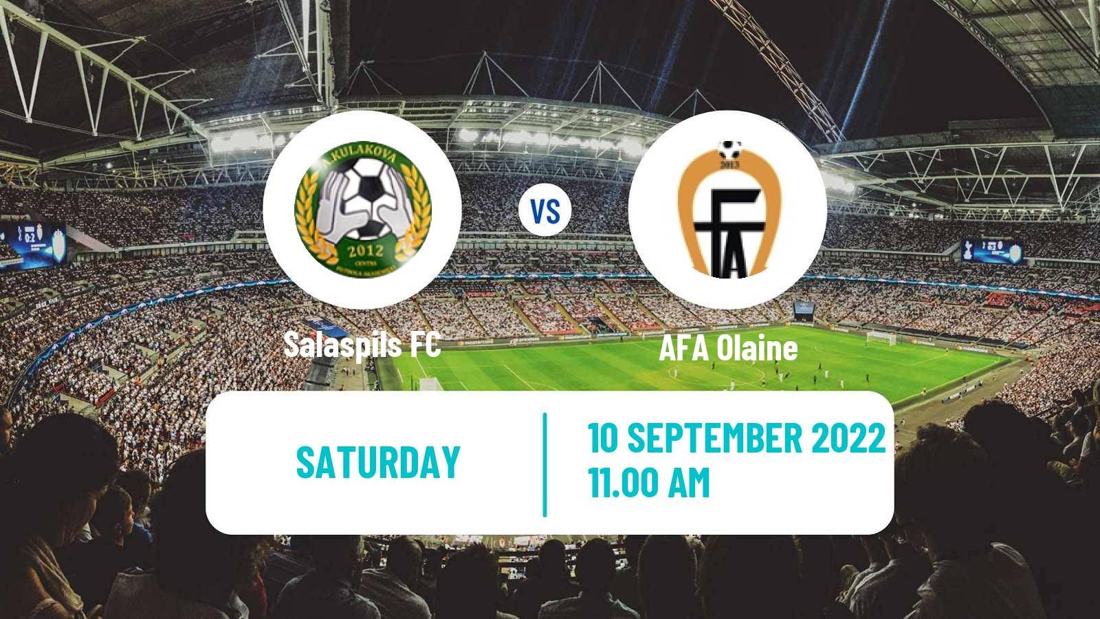Soccer Latvian 1 Liga Salaspils - Olaine