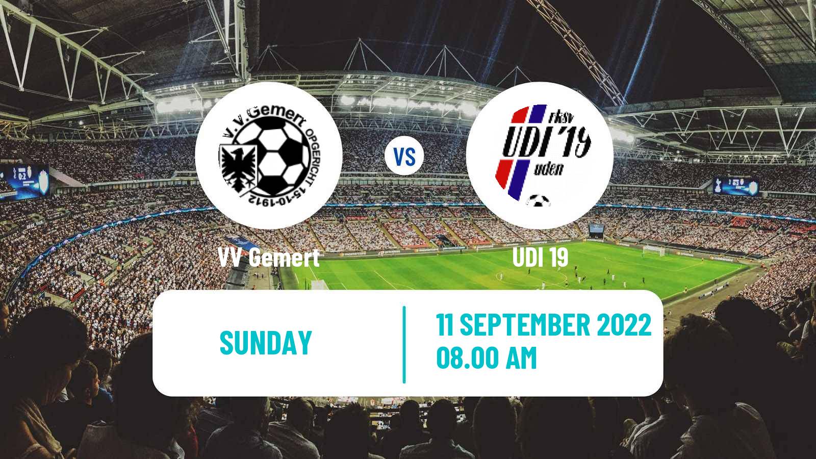 Soccer Dutch Derde Divisie Gemert - UDI 19