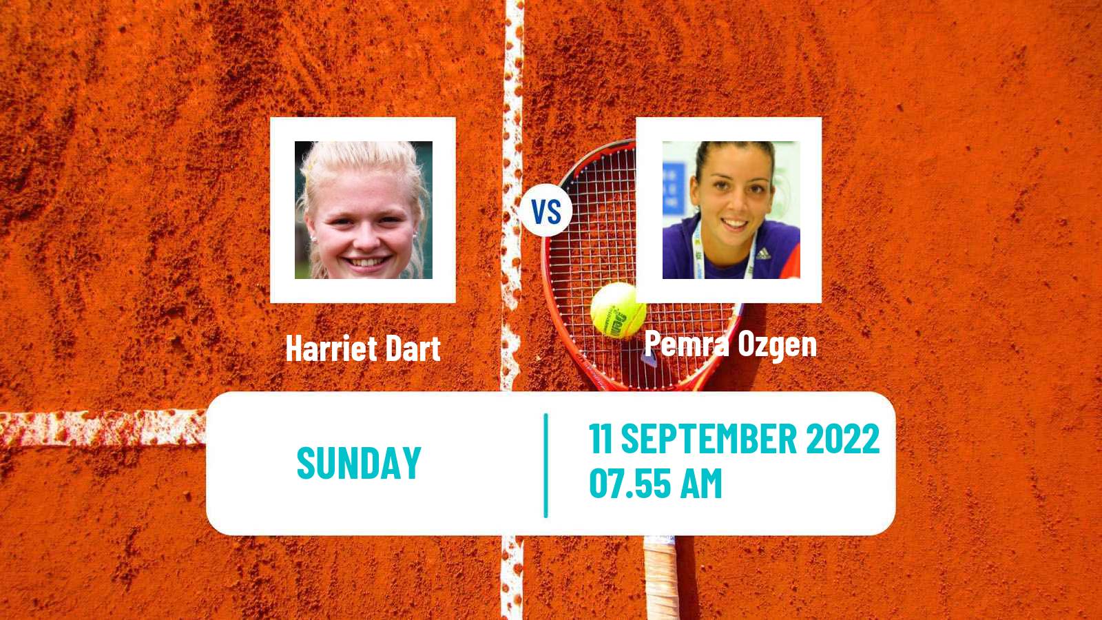 Tennis WTA Portoroz Harriet Dart - Pemra Ozgen