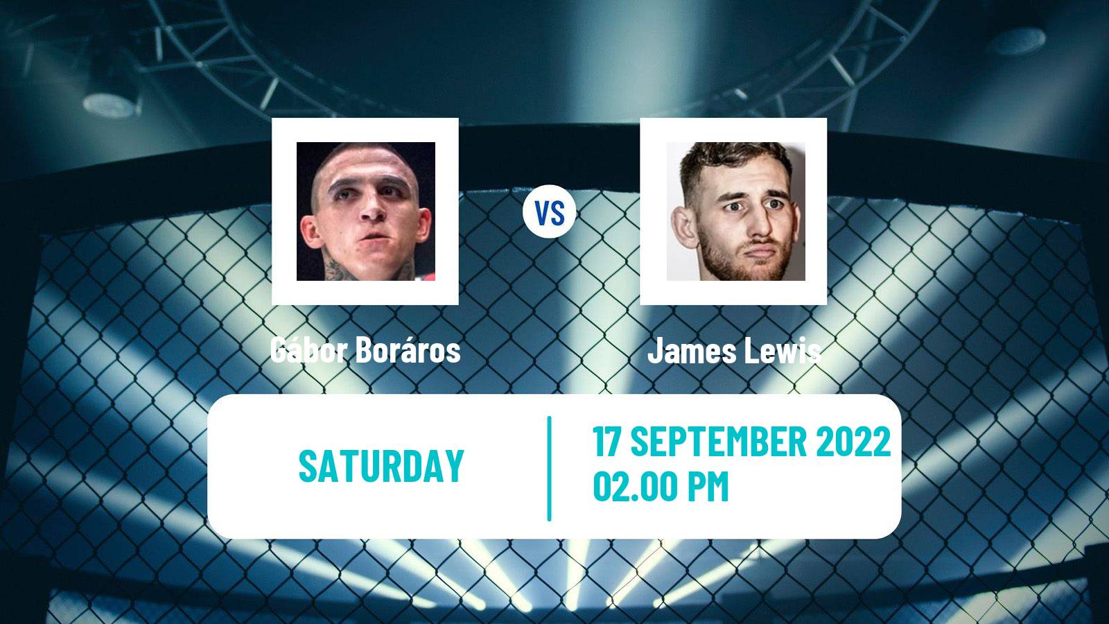 MMA MMA Gábor Boráros - James Lewis