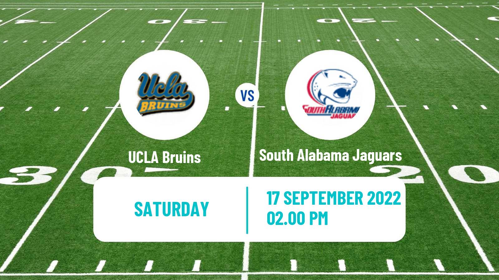 American football NCAA College Football UCLA Bruins - South Alabama Jaguars