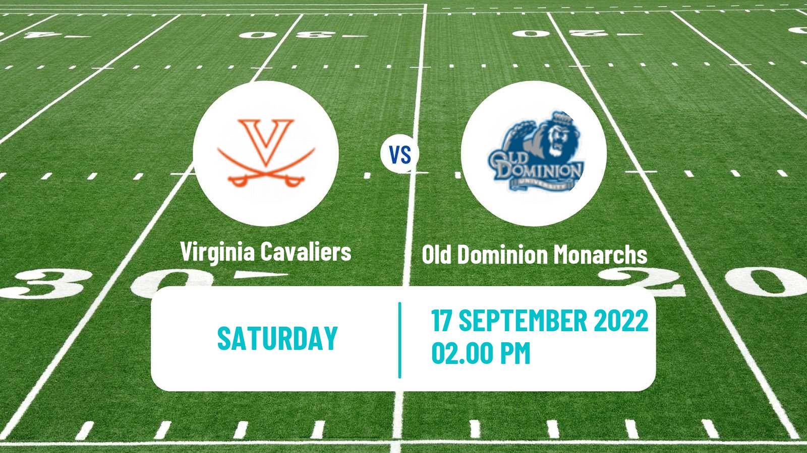 American football NCAA College Football Virginia Cavaliers - Old Dominion Monarchs