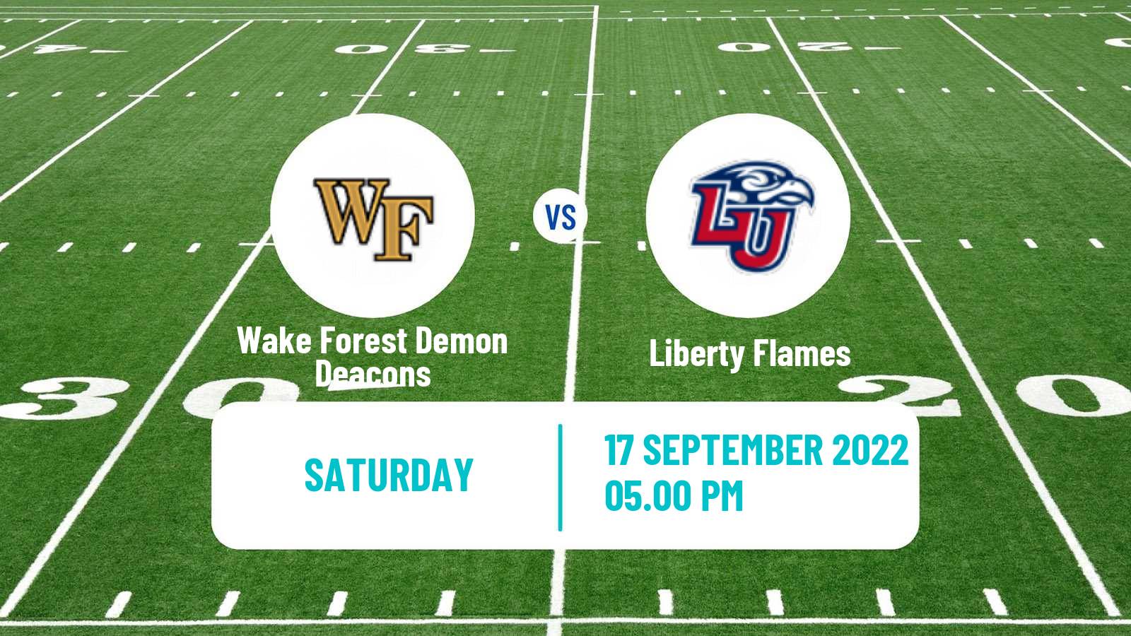 American football NCAA College Football Wake Forest Demon Deacons - Liberty Flames