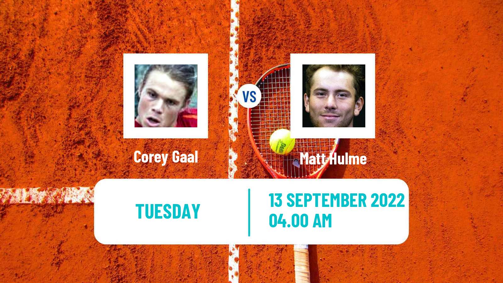 Tennis ITF Tournaments Corey Gaal - Matt Hulme