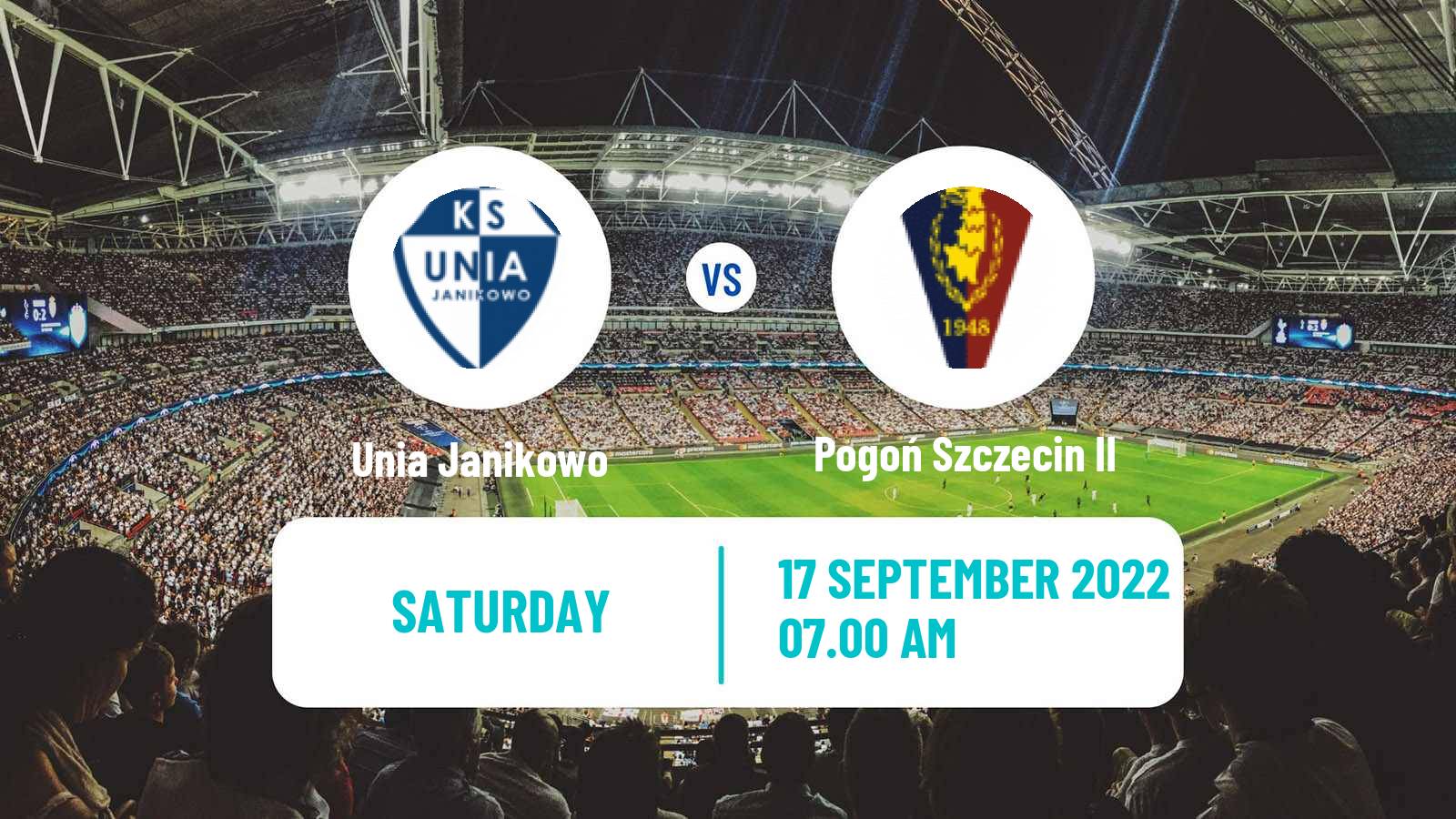 Football Polish Division 3 - Group II Unia Janikowo - Pogoń Szczecin II