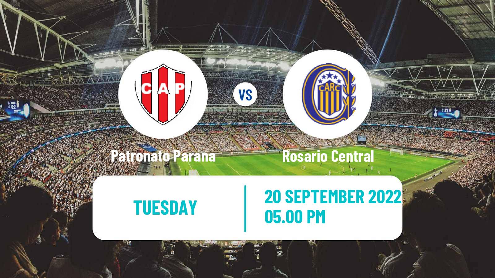 Soccer Argentinian Liga Profesional Patronato Parana - Rosario Central